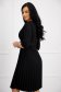 Rochie plisata din crep neagra in clos cu accesoriu tip curea - SunShine 3 - StarShinerS.ro