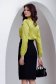 Lightgreen women`s blouse from satin loose fit ruffled collar 2 - StarShinerS.com