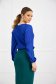 Blue women`s blouse from satin loose fit cowl neck 3 - StarShinerS.com