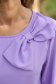 Bluza dama din material subtire lila cu croi larg accesorizata cu o fundita - SunShine 5 - StarShinerS.ro