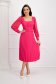Pink dress pleated crepe cloche with puffed sleeves with veil sleeves 4 - StarShinerS.com