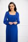 Blue dress pleated crepe cloche with puffed sleeves with veil sleeves 1 - StarShinerS.com
