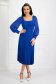 Blue dress pleated crepe cloche with puffed sleeves with veil sleeves 4 - StarShinerS.com