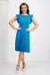 Lightblue dress pleated crepe cloche accessorized with belt 3 - StarShinerS.com