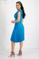 Lightblue dress pleated crepe cloche accessorized with belt 4 - StarShinerS.com