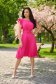 Pink dress pleated crepe cloche accessorized with belt 4 - StarShinerS.com