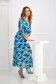 Dress pleated from veil fabric cloche with elastic waist accessorized with belt 2 - StarShinerS.com