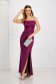 Purple dress long from satin slit 4 - StarShinerS.com