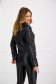 Black eco-leather jacket with decorative lace-up details - SunShine 3 - StarShinerS.com