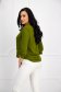 Dirty green women`s blouse loose fit a front pocket georgette 3 - StarShinerS.com