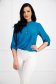 Turquoise women`s blouse loose fit a front pocket georgette 2 - StarShinerS.com