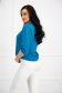 Turquoise women`s blouse loose fit a front pocket georgette 3 - StarShinerS.com