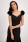 - StarShinerS black dress elastic cloth pencil naked shoulders with ruffle details 6 - StarShinerS.com