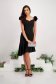 - StarShinerS black dress elastic cloth pencil naked shoulders with ruffle details 5 - StarShinerS.com