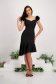 - StarShinerS black dress elastic cloth pencil naked shoulders with ruffle details 3 - StarShinerS.com