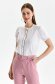 White women`s shirt cotton loose fit short sleeves with puffed sleeves 1 - StarShinerS.com