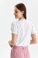 White women`s shirt cotton loose fit short sleeves with puffed sleeves 3 - StarShinerS.com