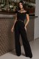Pantaloni lungi din stofa premium elastica negri evazati cu buzunare laterale - StarShinerS 3 - StarShinerS.ro