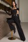 Pantaloni lungi din stofa premium elastica negri evazati cu buzunare laterale - StarShinerS 2 - StarShinerS.ro