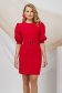Red dress elastic cloth short cut pencil with puffed sleeves 1 - StarShinerS.com