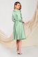 Mint Veil Midi Dress in A-Line with Crossover Neckline - PrettyGirl 2 - StarShinerS.com