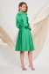 Green Midi Veil Dress in A-Line with Crossover Neckline - PrettyGirl 3 - StarShinerS.com