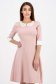 Powder Pink Elastic Fabric Dress with Decorative Collar - StarShinerS 1 - StarShinerS.com