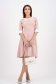 Powder Pink Elastic Fabric Dress with Decorative Collar - StarShinerS 3 - StarShinerS.com