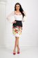 Short pencil type skirt made of slightly elastic fabric with digital floral print - StarShinerS 3 - StarShinerS.com