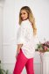 White women`s blouse thin fabric asymmetrical loose fit - StarShinerS 3 - StarShinerS.com