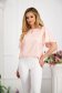 Pink women`s blouse thin fabric loose fit with bell sleeve - StarShinerS 2 - StarShinerS.com
