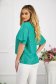 Green women`s blouse thin fabric loose fit with bell sleeve - StarShinerS 3 - StarShinerS.com