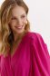 Rochie din material subtire roz scurta in clos cu elastic in talie si maneci bufante - Top Secret 4 - StarShinerS.ro