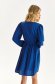 Rochie din material subtire albastra scurta in clos cu elastic in talie si maneci bufante - Top Secret 3 - StarShinerS.ro