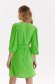 Green dress short cut thin fabric cloche with elastic waist with puffed sleeves 3 - StarShinerS.com
