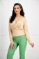 Cream women`s blouse lycra wrap over front - StarShinerS 2 - StarShinerS.com