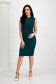 Rochie din lycra lucios verde-inchis tip creion cu pliuri laterale de material - StarShinerS 4 - StarShinerS.ro