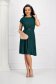 Rochie din lycra cu sclipici verde-inchis in clos cu elastic in talie - StarShinerS 5 - StarShinerS.ro