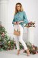 Mint women`s blouse thin fabric asymmetrical loose fit - StarShinerS 5 - StarShinerS.com