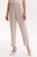 Beige trousers conical high waisted thin fabric lateral pockets 1 - StarShinerS.com