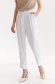 White trousers conical high waisted thin fabric lateral pockets 2 - StarShinerS.com