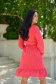 Coral dress georgette cloche with elastic waist 3 - StarShinerS.com