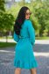 Turquoise dress georgette cloche with elastic waist 3 - StarShinerS.com