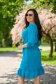 Rochie din georgette turquoise in clos cu elastic in talie si cordon detasabil - Lady Pandora 4 - StarShinerS.ro