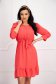 Coral dress georgette cloche with elastic waist detachable cord 5 - StarShinerS.com