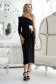 Black dress from satin wrap over skirt with sequin embellished details 1 - StarShinerS.com
