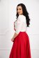 Bluza dama din voal usor elastic albastra cu un croi mulat si imprimeu floral digital - StarShinerS 2 - StarShinerS.ro