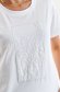 White t-shirt cotton loose fit with rounded cleavage 4 - StarShinerS.com