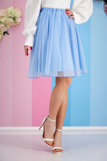 Skirts, Light Blue Tulle Skirt in Clos with Waist Elastic - StarShinerS - StarShinerS.com