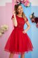 - StarShinerS red cloche dress from tulle with sequin embellished details laced 3 - StarShinerS.com